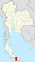 Thailand Yala locator map